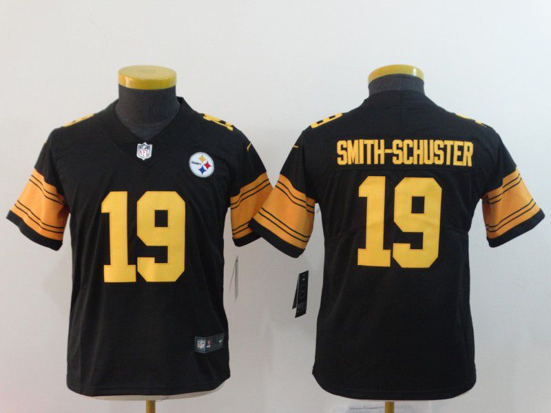 Youth Pittsburgh Steelers #19 Smith-schuster Black Nike Vapor Untouchable Limited Playey NFL Jersey->youth nfl jersey->Youth Jersey